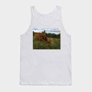 Scottish Highland Cattle Calves 1568 Tank Top